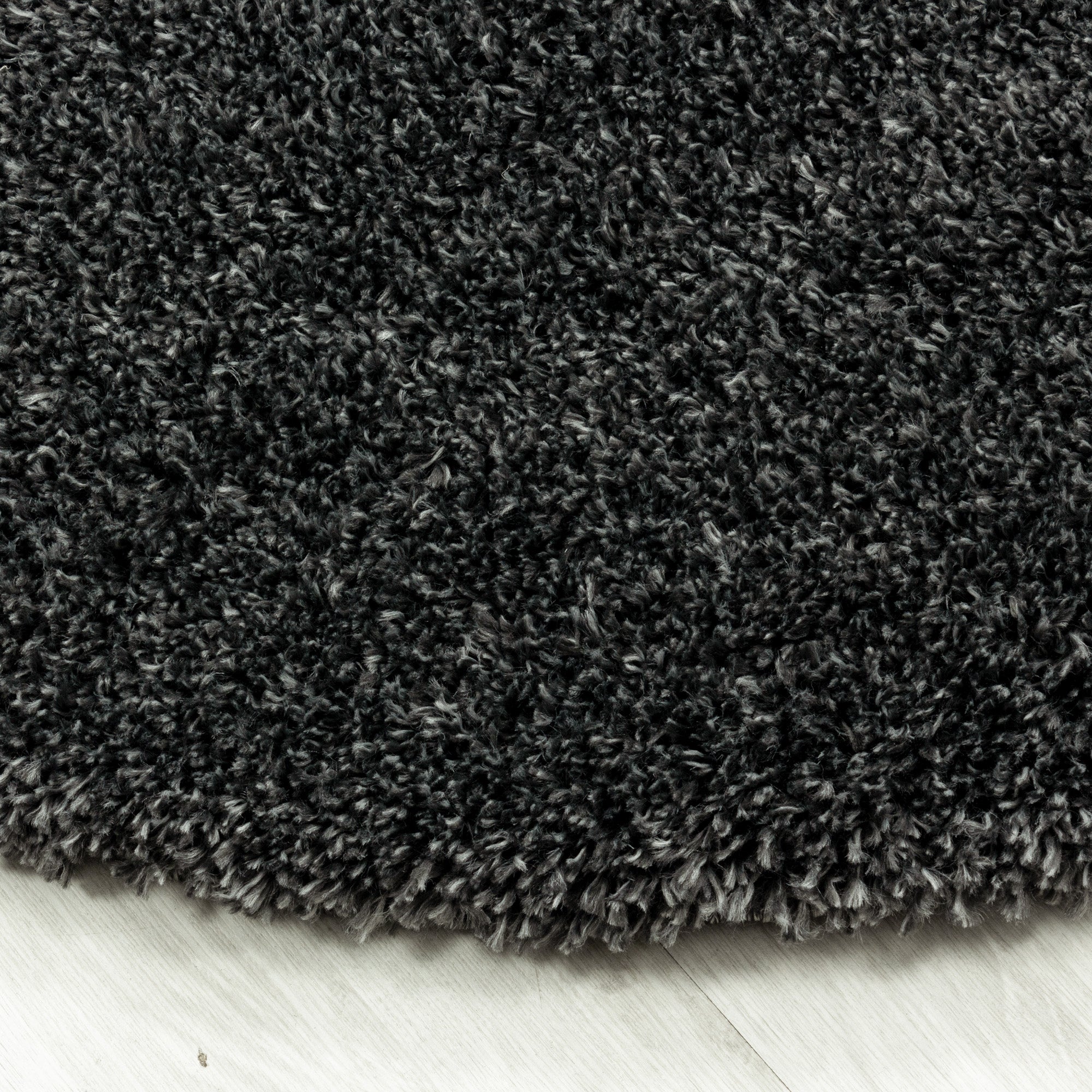 Tapis Rond à poils longs - Gris – STUDIO DECO