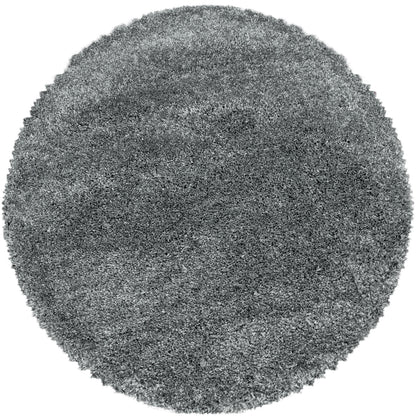 Tapis Rond à poils longs COSY - Gris clair