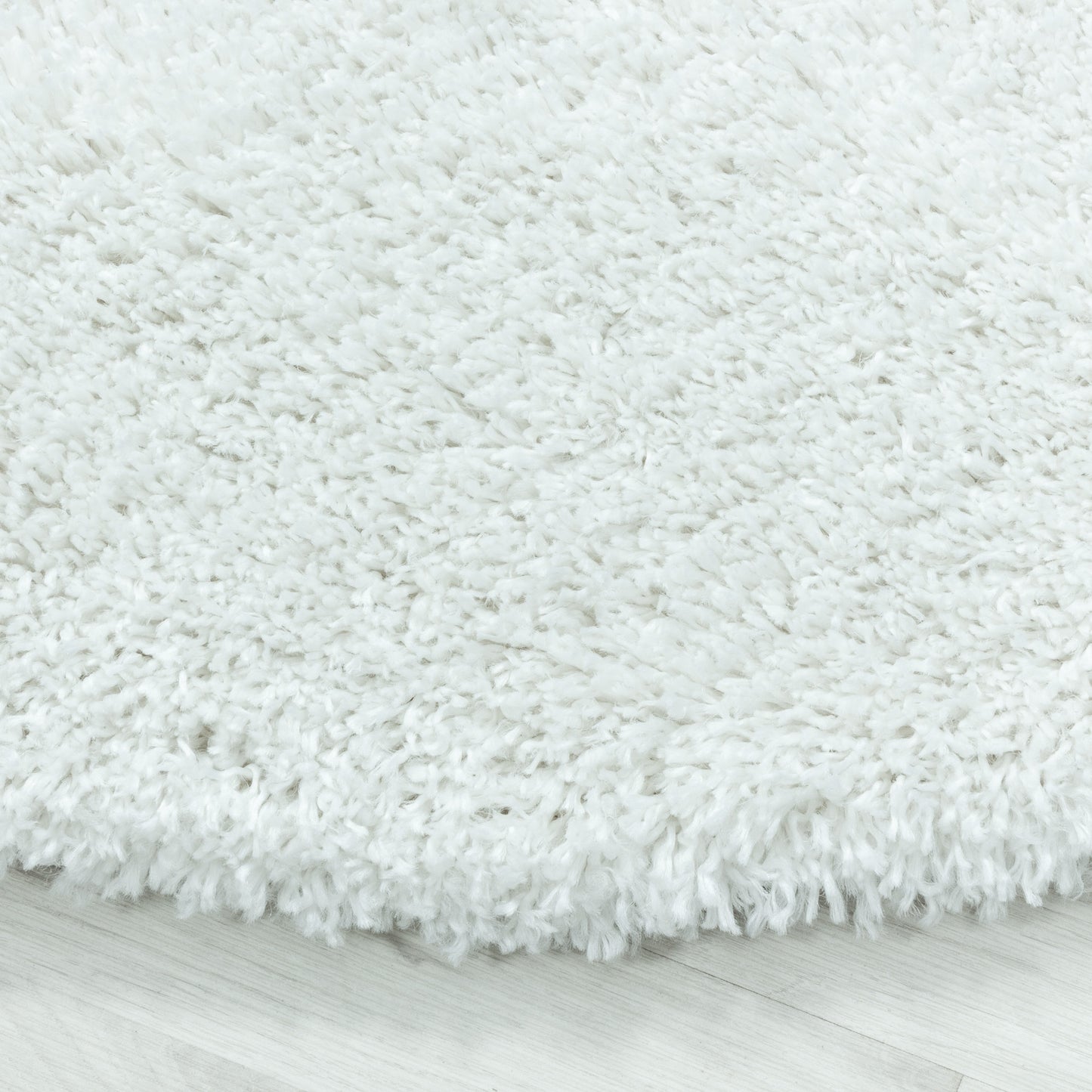 Tapis Rond à poils longs COSY - Blanc