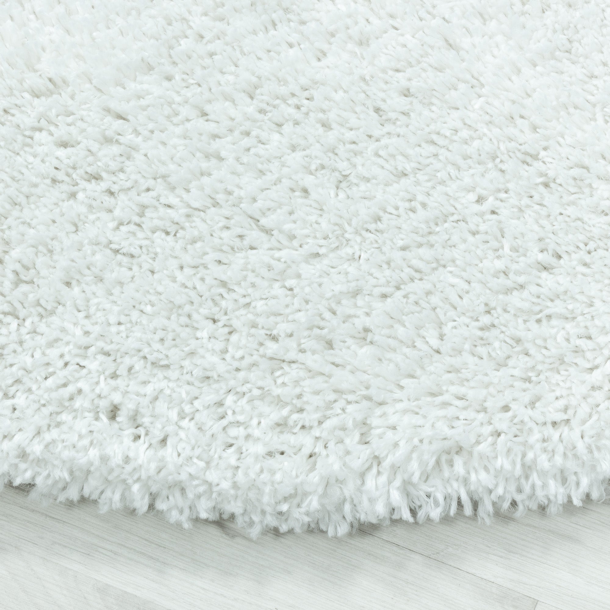 Tapis Rond à poils longs - Blanc – STUDIO DECO