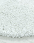Tapis Rond à poils longs - Blanc – STUDIO DECO