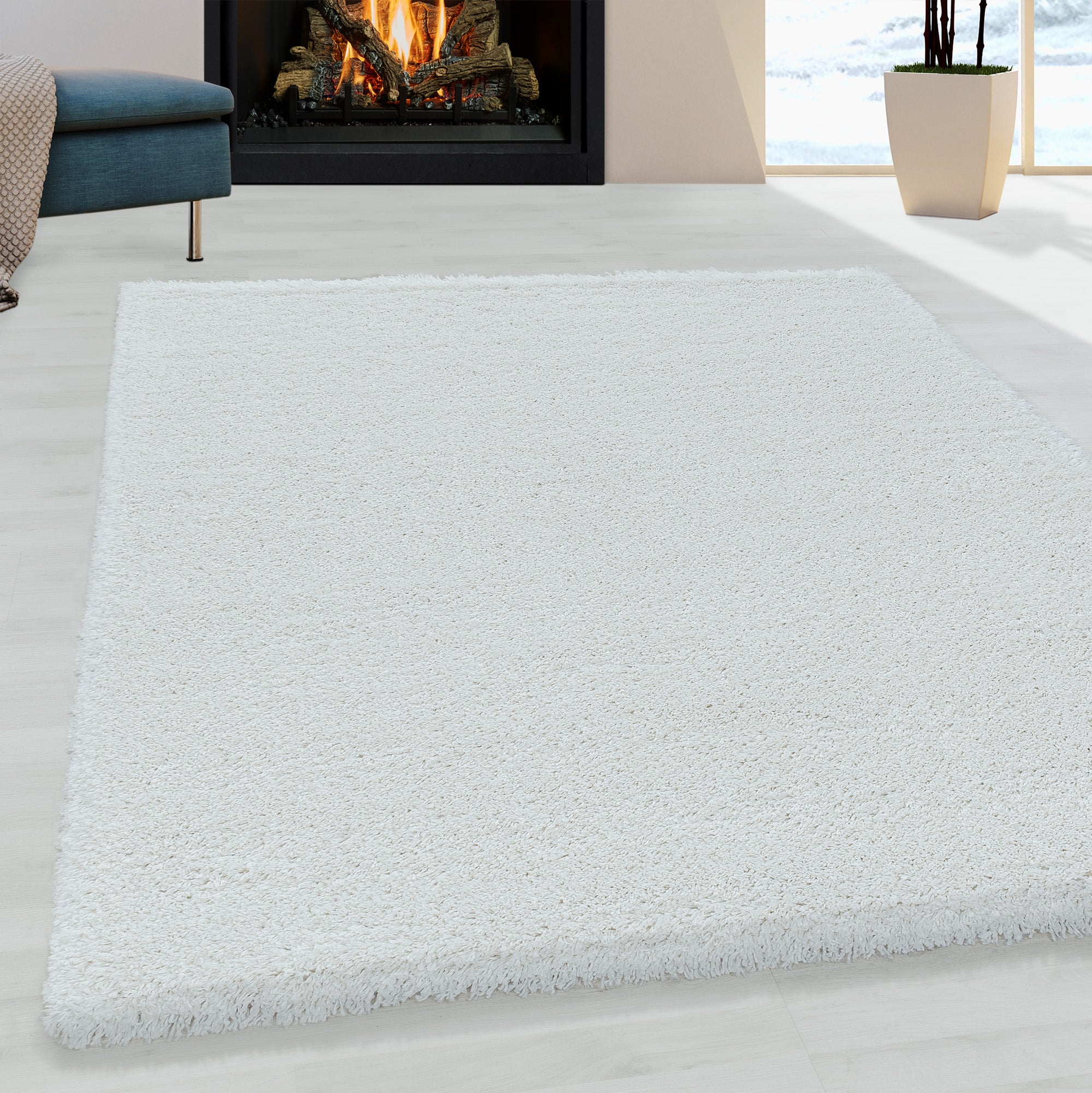 Tapis à poils longs - Blanc – STUDIO DECO