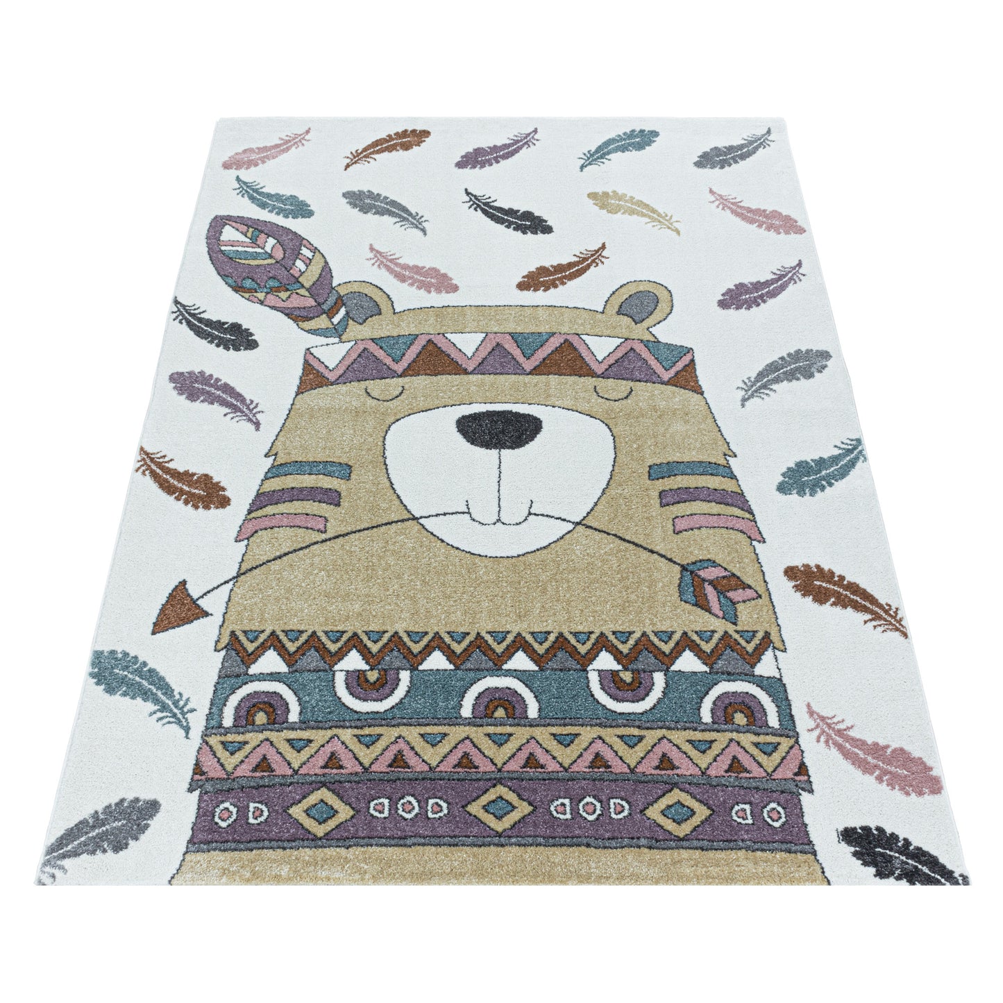 Tapis d'enfant OURS Hippie Jaune