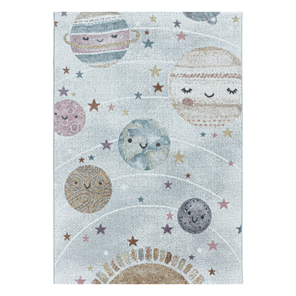 Tapis d'enfant PLANETES Crème