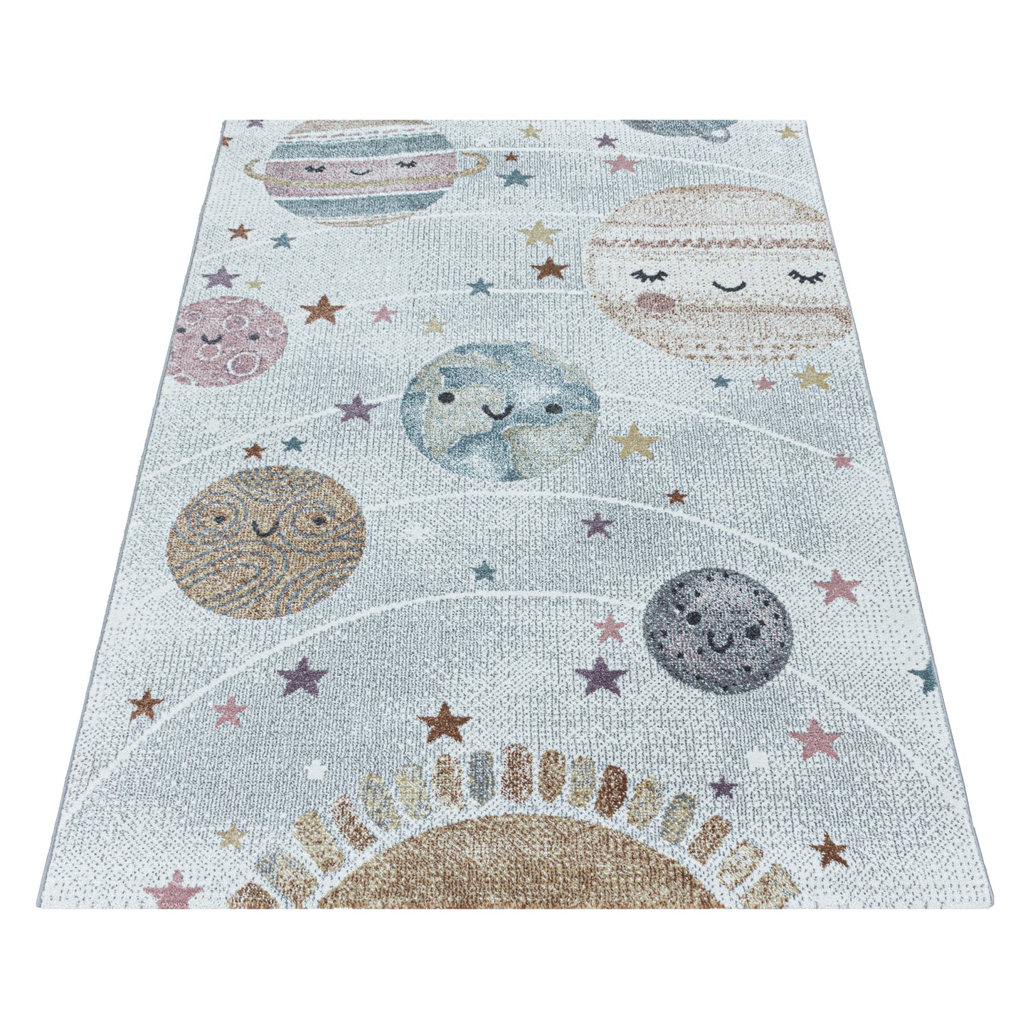 Tapis d'enfant PLANETES Crème