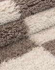 Tapis Shaggy à motifs Traits - Beige et ivoire – STUDIO DECO