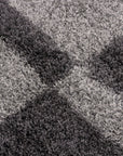 Tapis Shaggy à motifs Traits - Gris et anthracite – STUDIO DECO