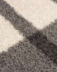 Tapis Shaggy à motifs Traits - Gris clair et Ivoire – STUDIO DECO