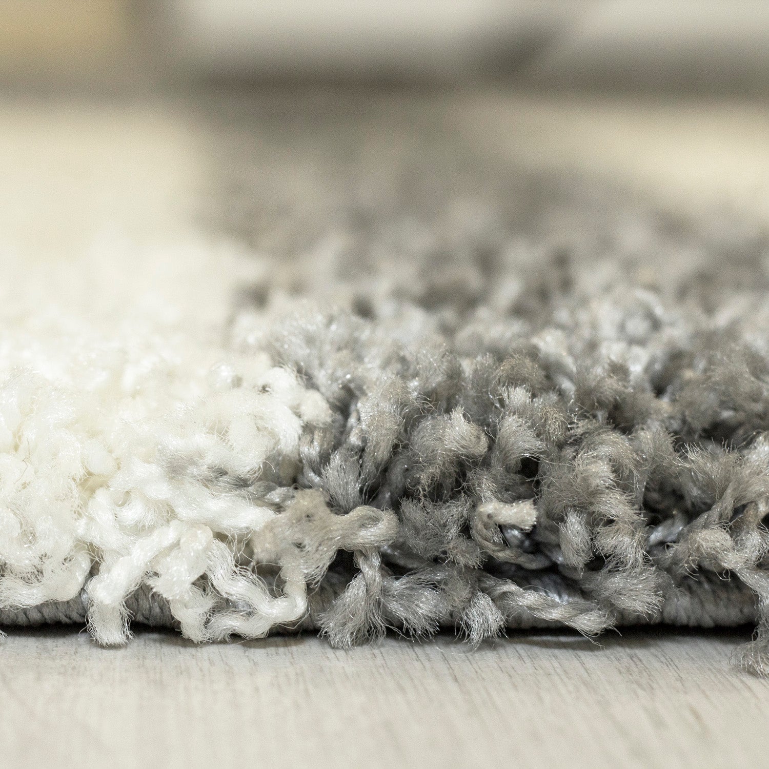 Tapis Shaggy à motifs Traits - Gris clair et Ivoire – STUDIO DECO