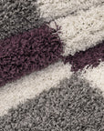 Tapis Shaggy à motifs Traits - Lila et Gris – STUDIO DECO