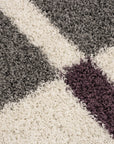 Tapis Shaggy à motifs Traits - Lila et Gris – STUDIO DECO
