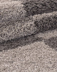 Tapis Shaggy à motifs Traits - Taupe et Beige – STUDIO DECO