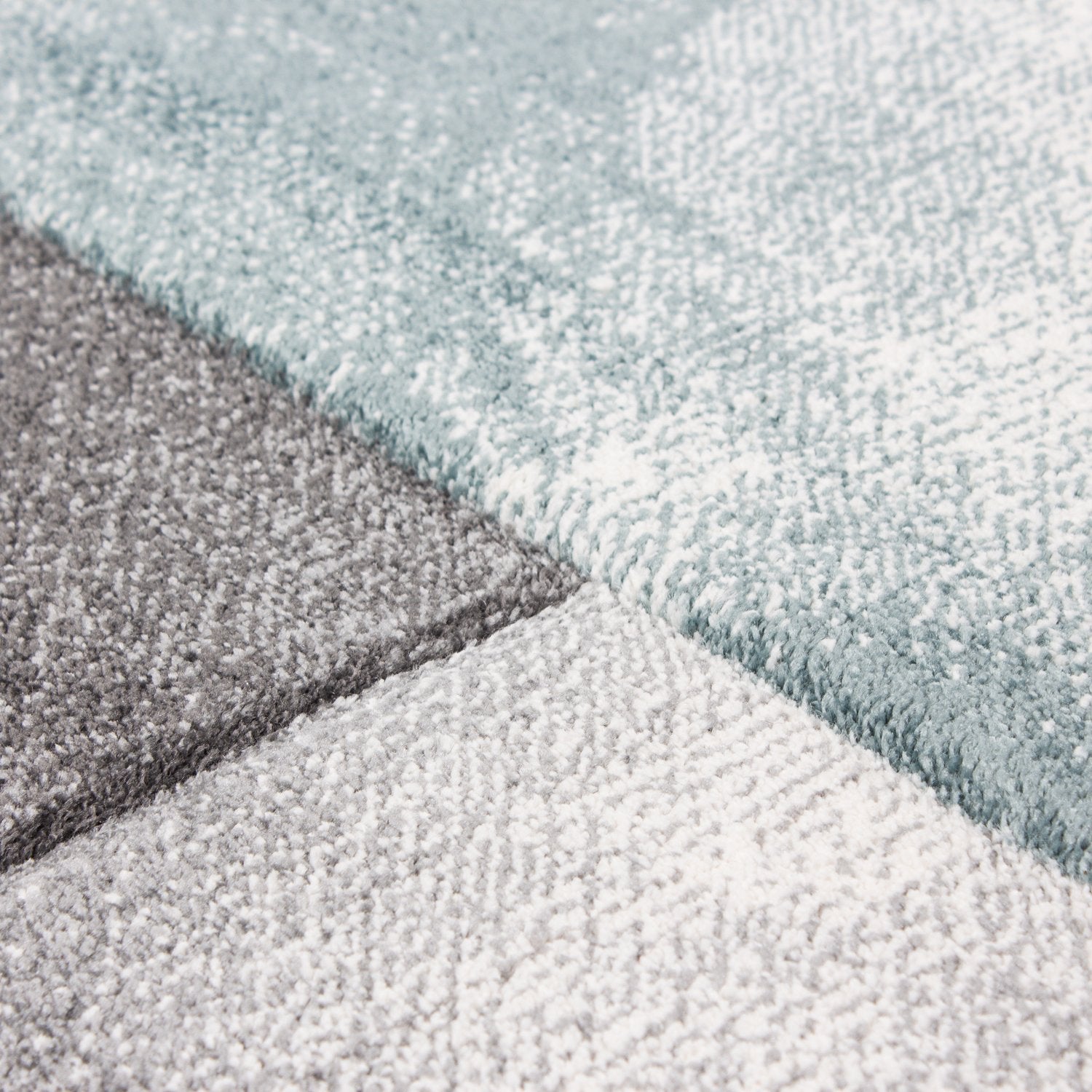 Tapis Géométrique effet vieilli - Gris et Bleu – STUDIO DECO