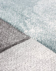 Tapis Géométrique effet vieilli - Gris et Bleu – STUDIO DECO
