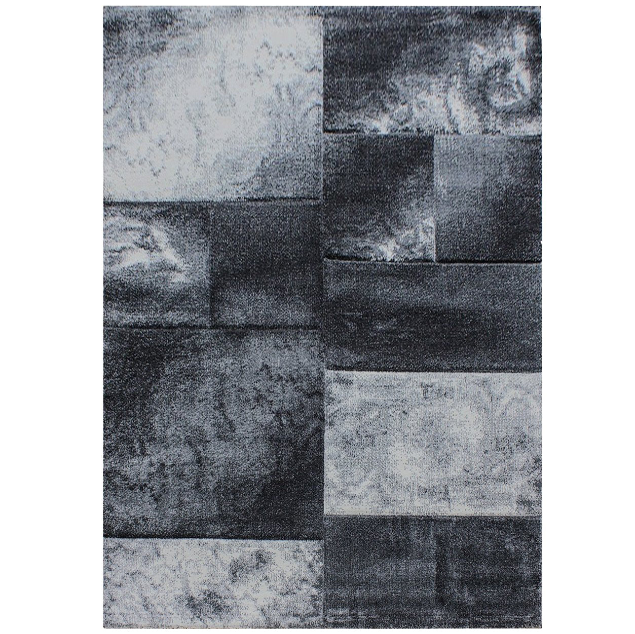 Tapis Géométrique effet vieilli - Gris – STUDIO DECO