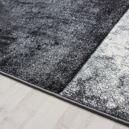 Tapis Géométrique effet vieilli - Gris