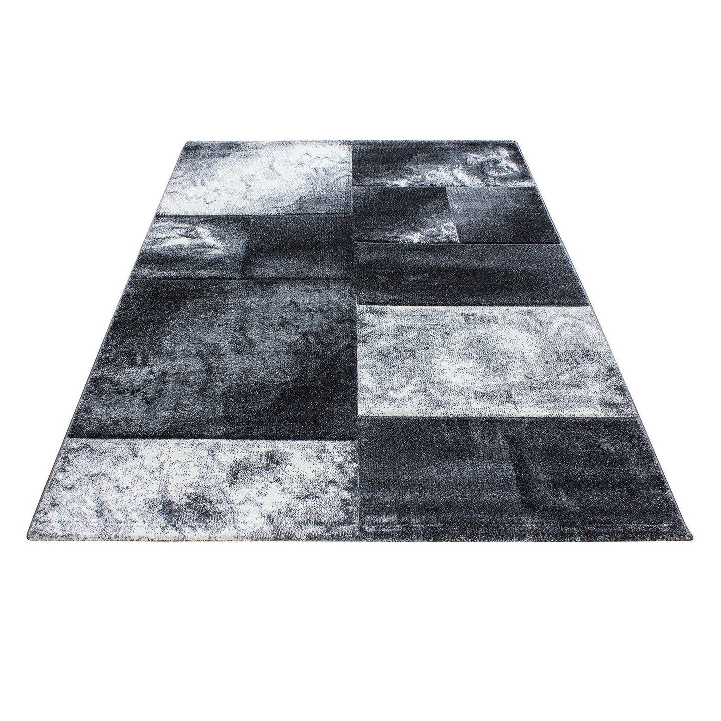 Tapis Géométrique effet vieilli - Gris