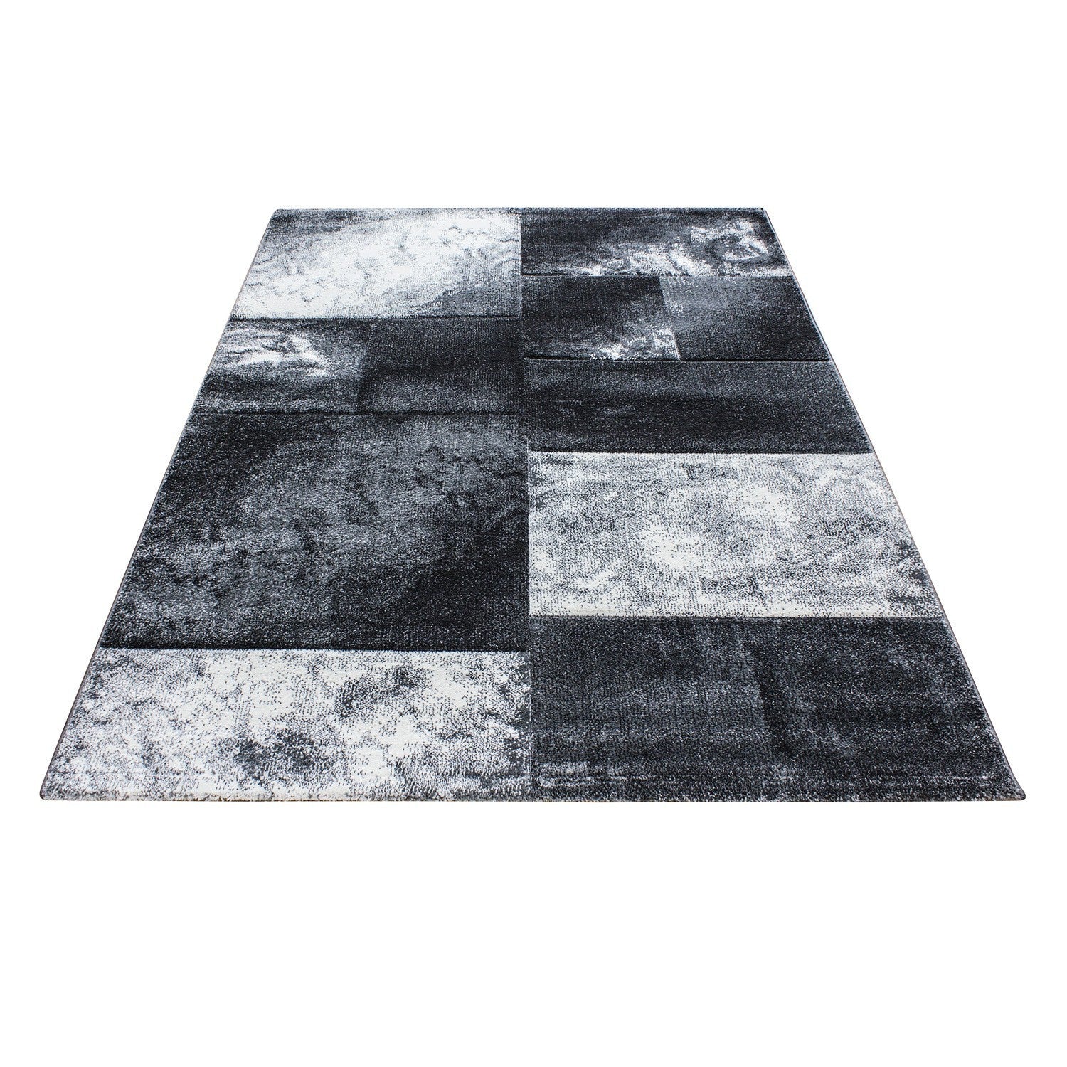 Tapis Géométrique effet vieilli - Gris – STUDIO DECO