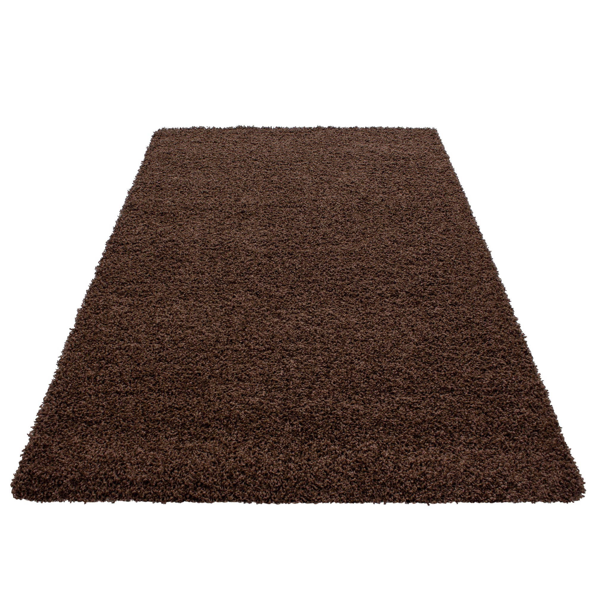 Tapis Shaggy Uni à poils longs - Marron – STUDIO DECO