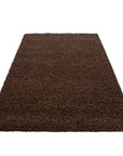 Tapis Shaggy Uni à poils longs - Marron – STUDIO DECO