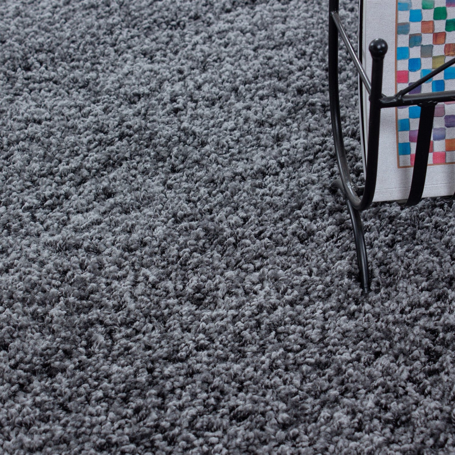 Tapis Shaggy Uni à poils longs - Gris – STUDIO DECO