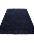 Tapis Shaggy Uni à poils longs - Bleu – STUDIO DECO