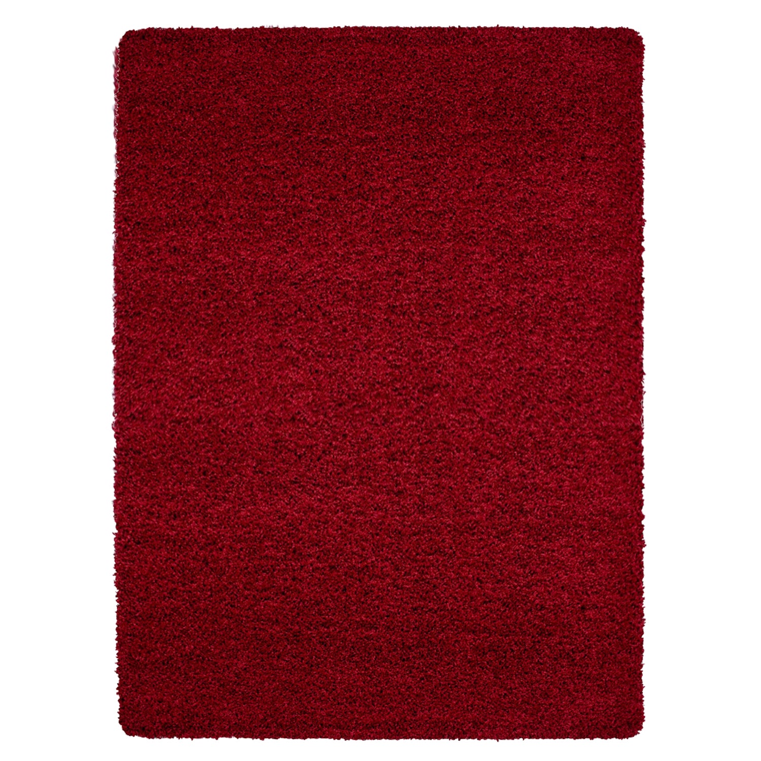 Tapis Shaggy Uni à poils longs - Rouge – STUDIO DECO