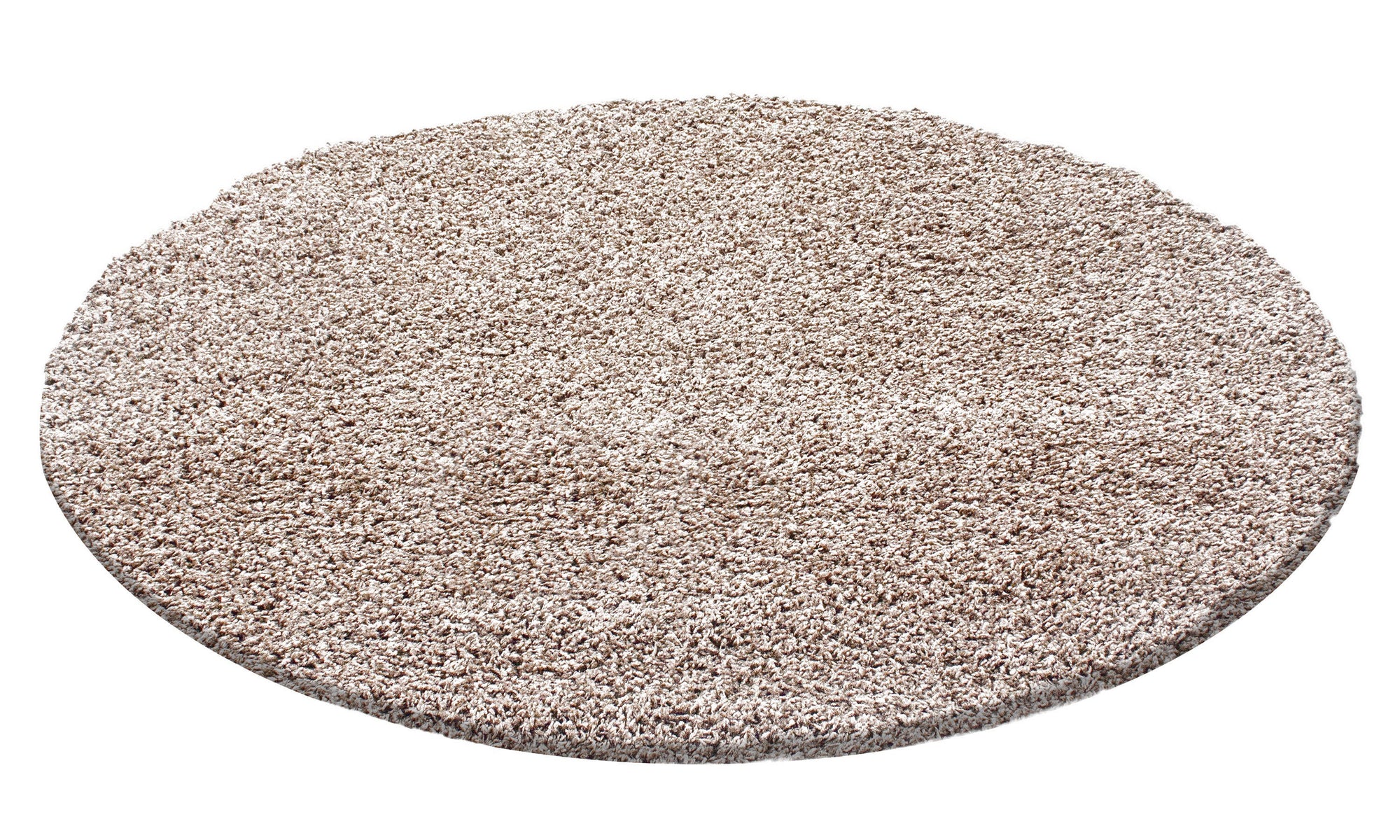 Tapis Shaggy Uni Rond - Beige – STUDIO DECO