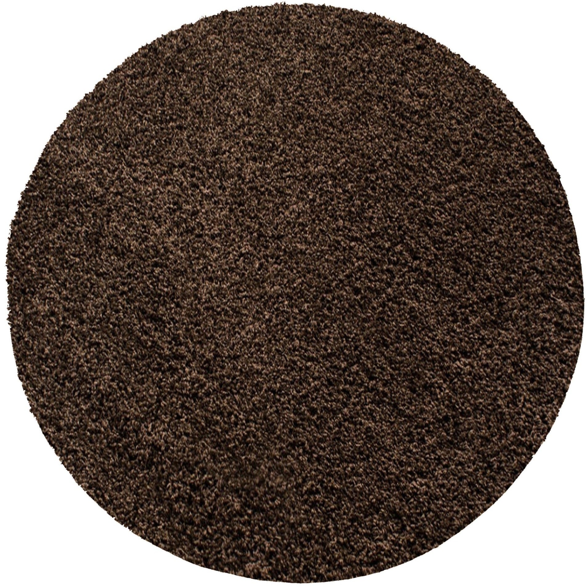 Tapis Shaggy Uni Rond - Marron – STUDIO DECO