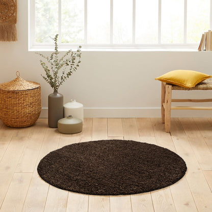 Tapis Shaggy Uni Rond