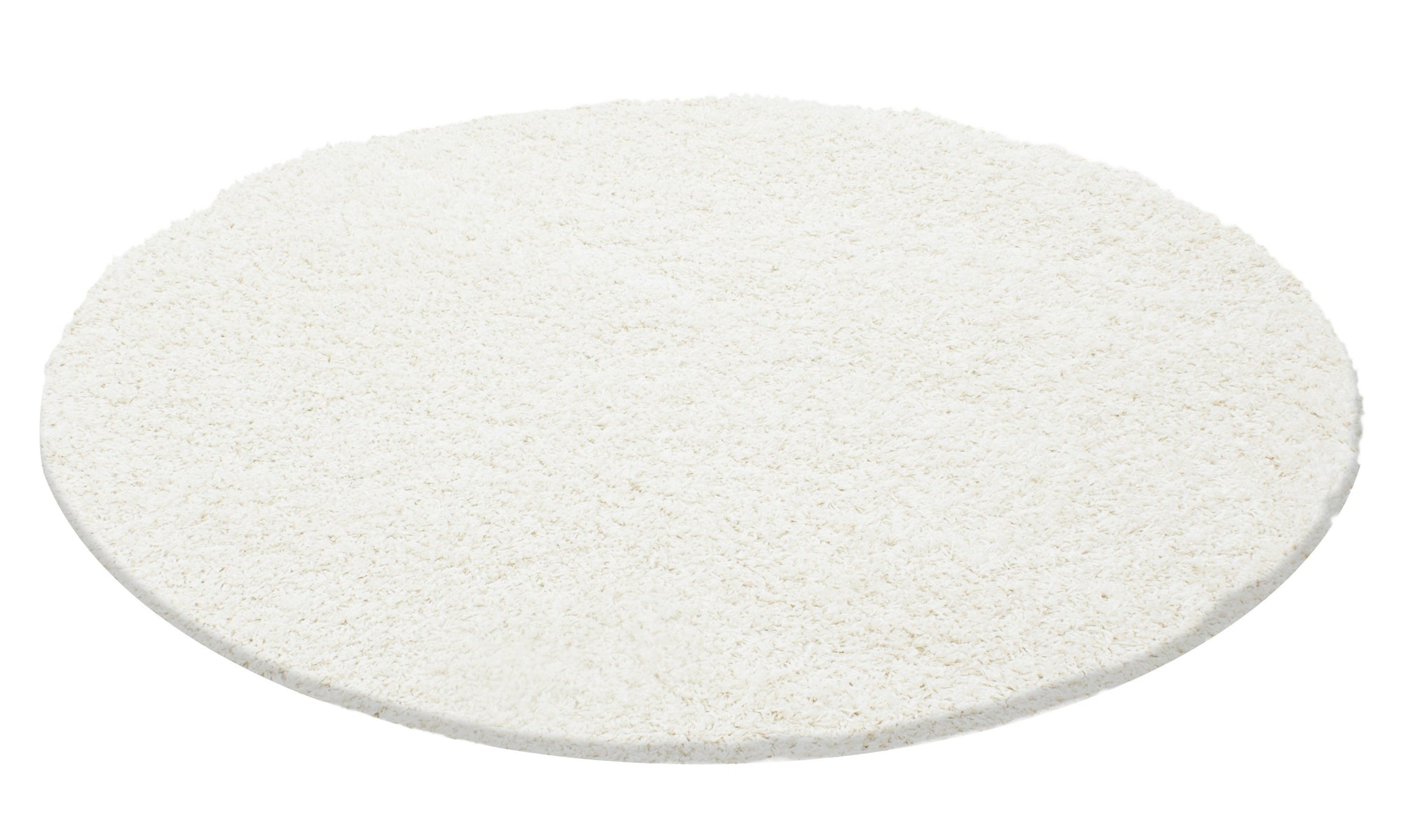 Tapis Shaggy Uni Rond - Crème – STUDIO DECO