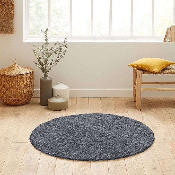 Tapis Shaggy Uni Rond