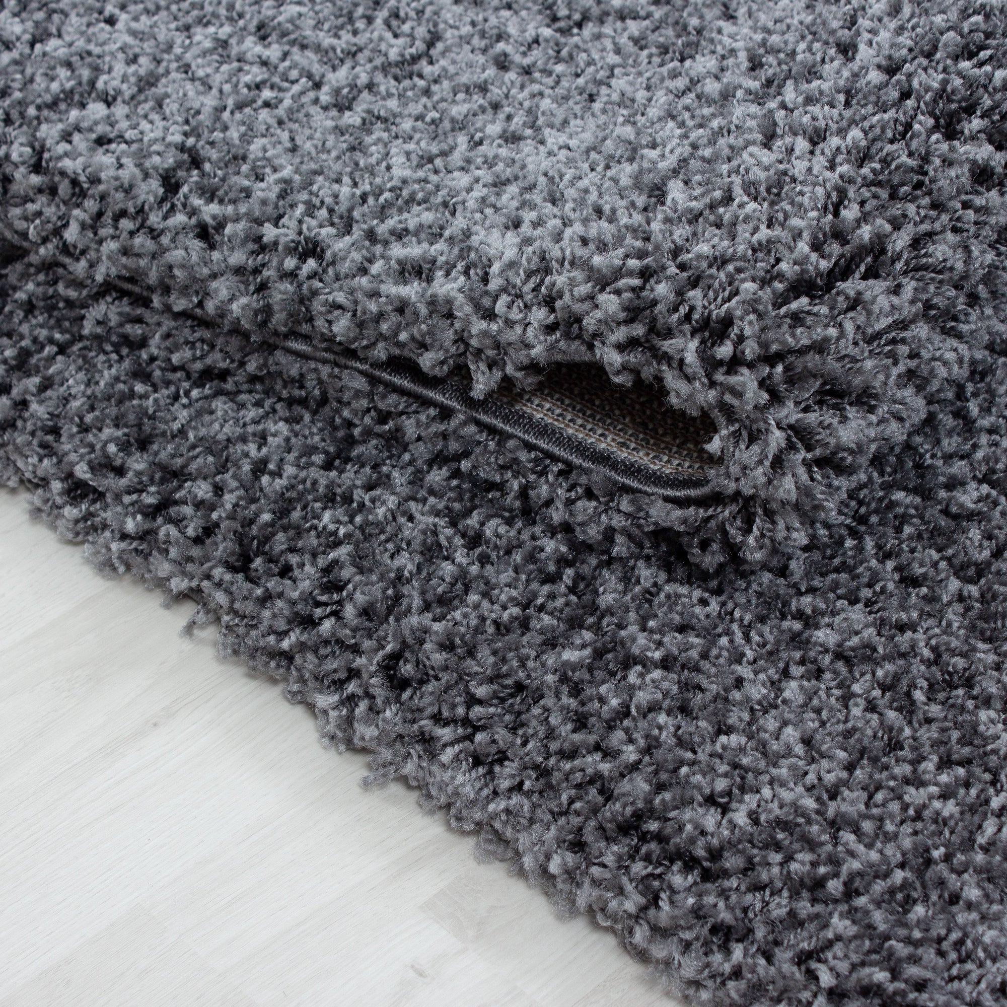 Tapis Shaggy Uni Rond - Gris – STUDIO DECO