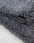 Tapis Shaggy Uni Rond - Gris – STUDIO DECO