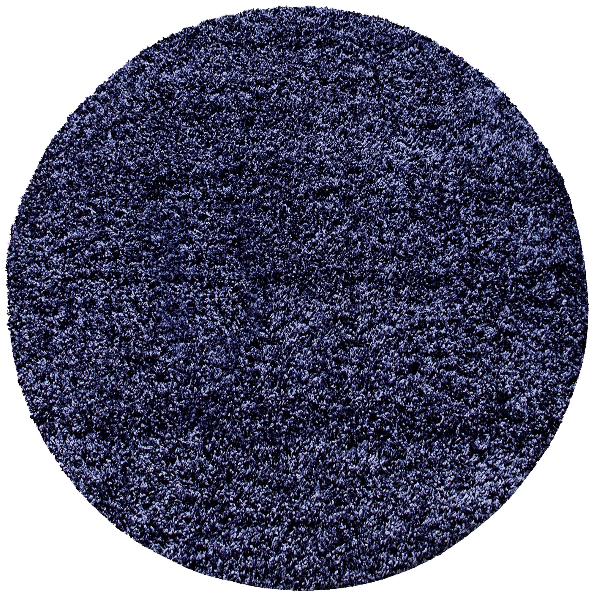 Tapis Shaggy Uni Rond - Bleu – STUDIO DECO