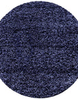 Tapis Shaggy Uni Rond - Bleu – STUDIO DECO