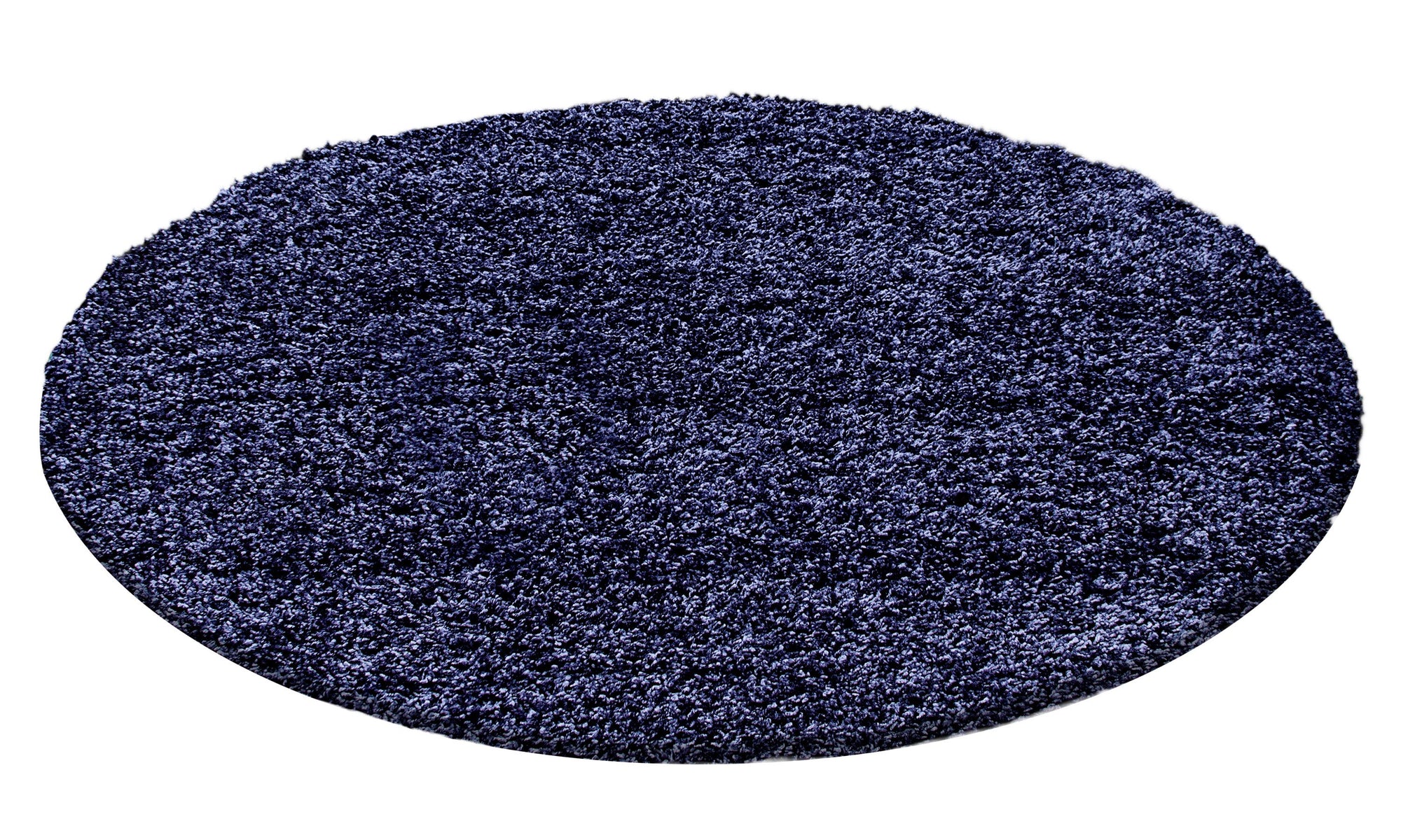 Tapis Shaggy Uni Rond - Bleu – STUDIO DECO