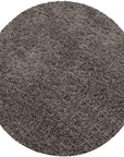 Tapis Shaggy Uni Rond - Taupe – STUDIO DECO