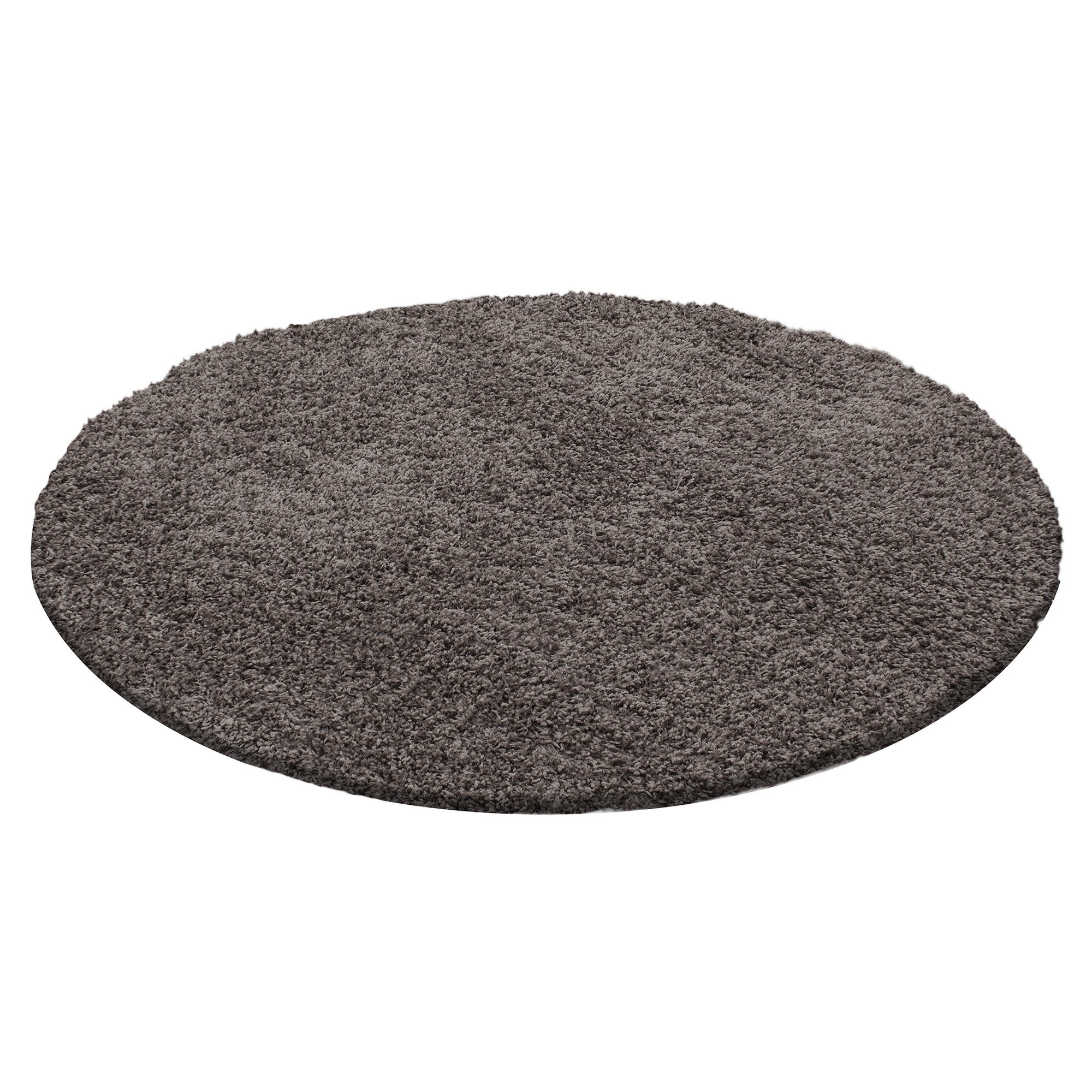 Tapis Shaggy Uni Rond - Taupe – STUDIO DECO