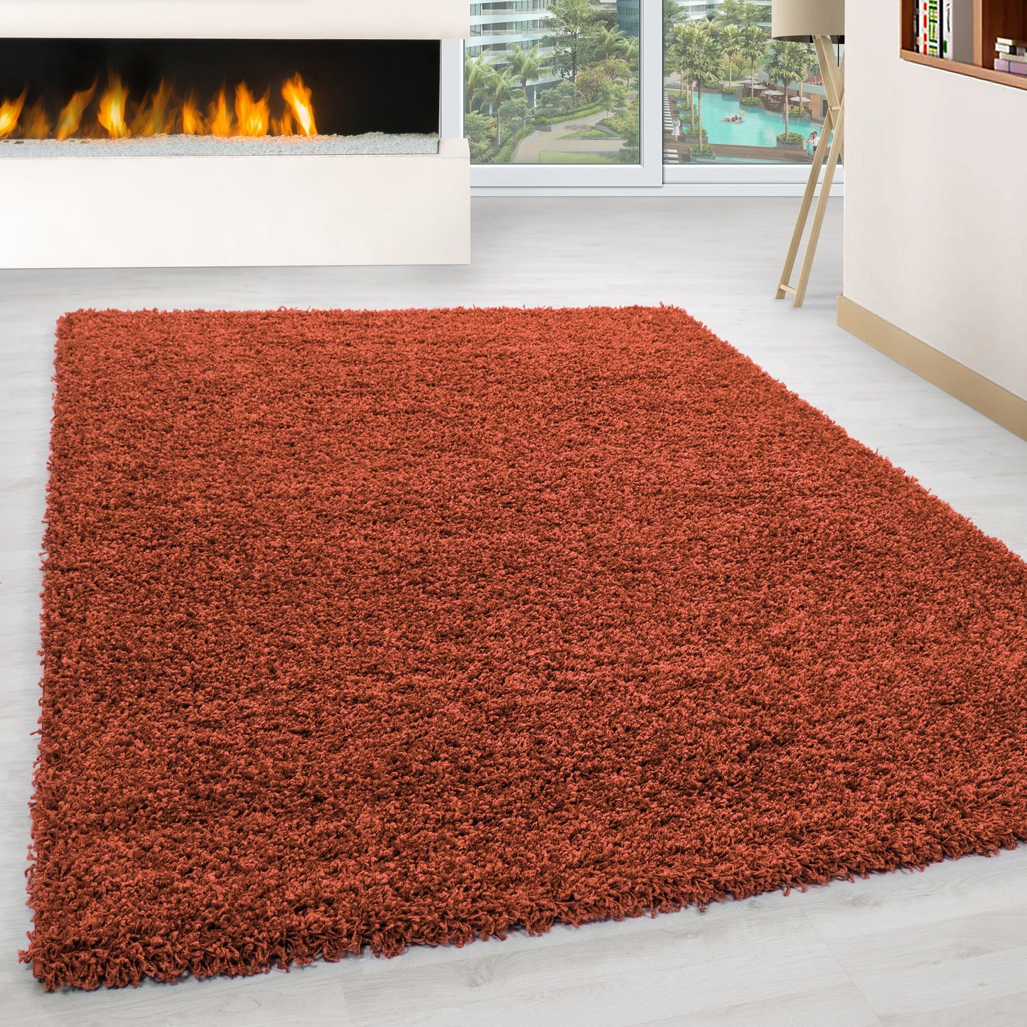 Tapis Shaggy Uni à poils longs