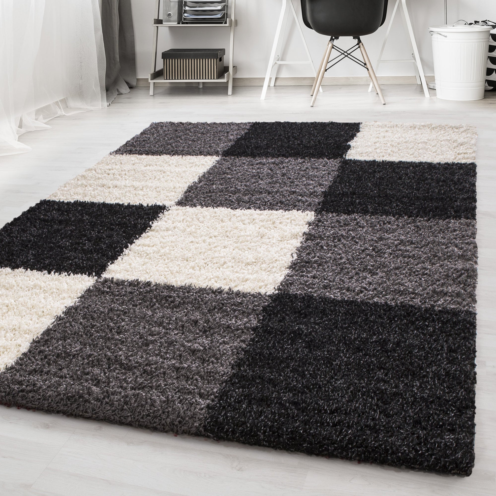 Tapis à Carreaux - Noir – STUDIO DECO