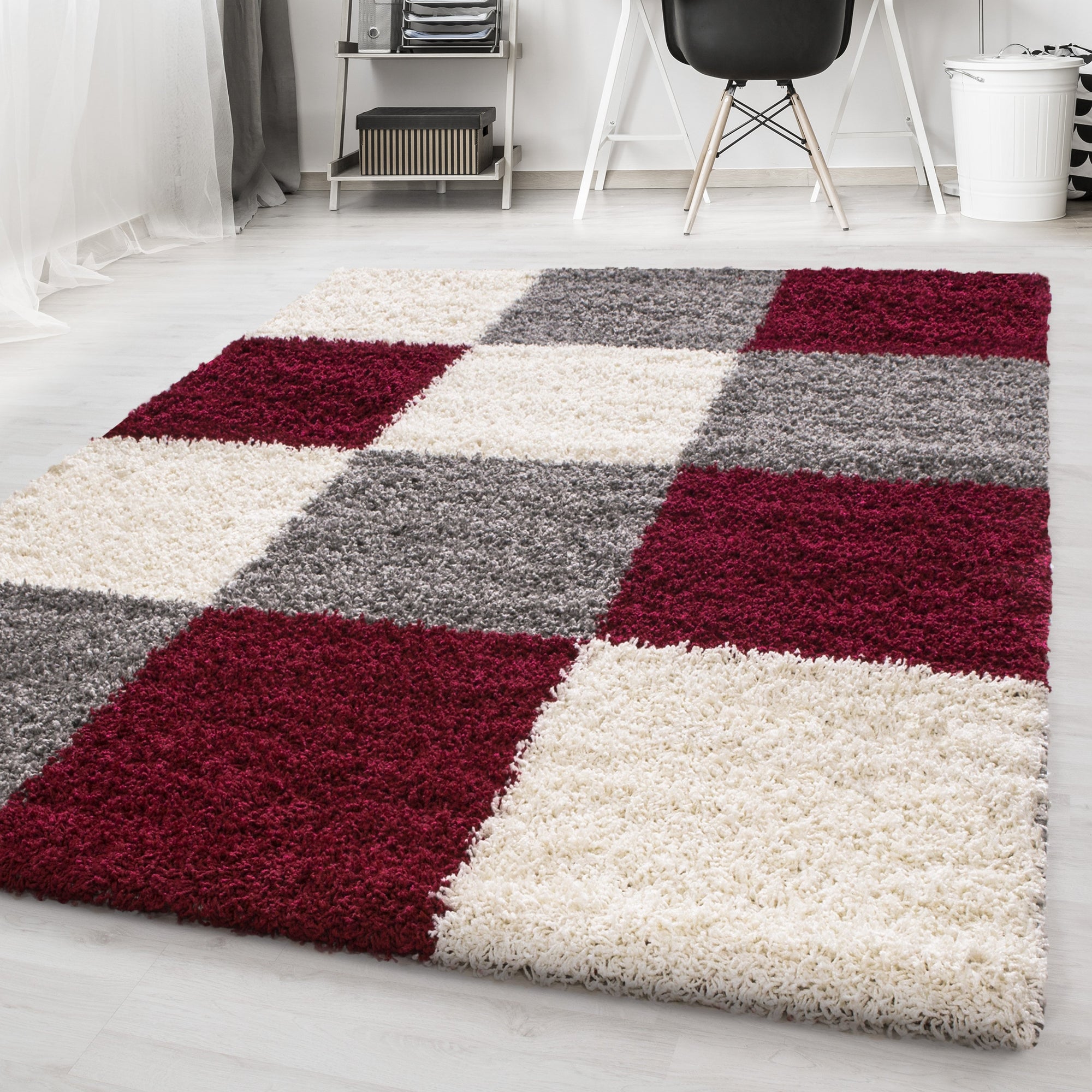 Tapis à Carreaux - Rouge – STUDIO DECO
