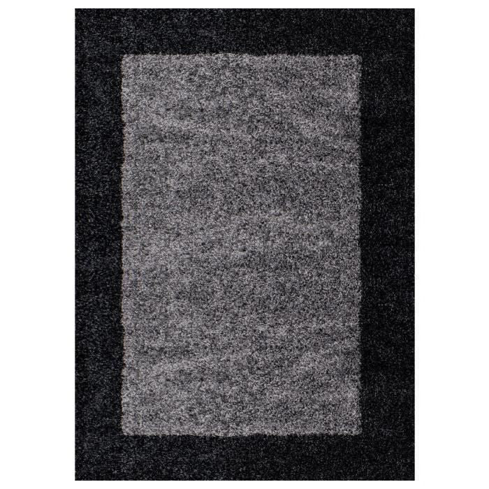 Tapis Shaggy à Bordures - Gris – STUDIO DECO