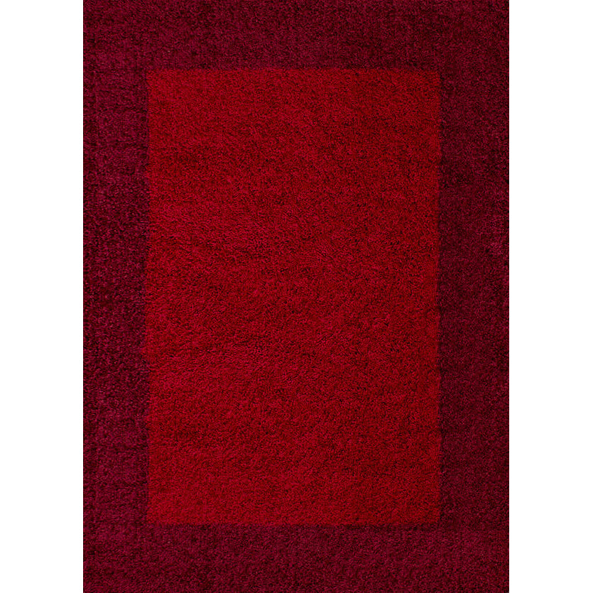 Tapis Shaggy à Bordures - Rouge – STUDIO DECO