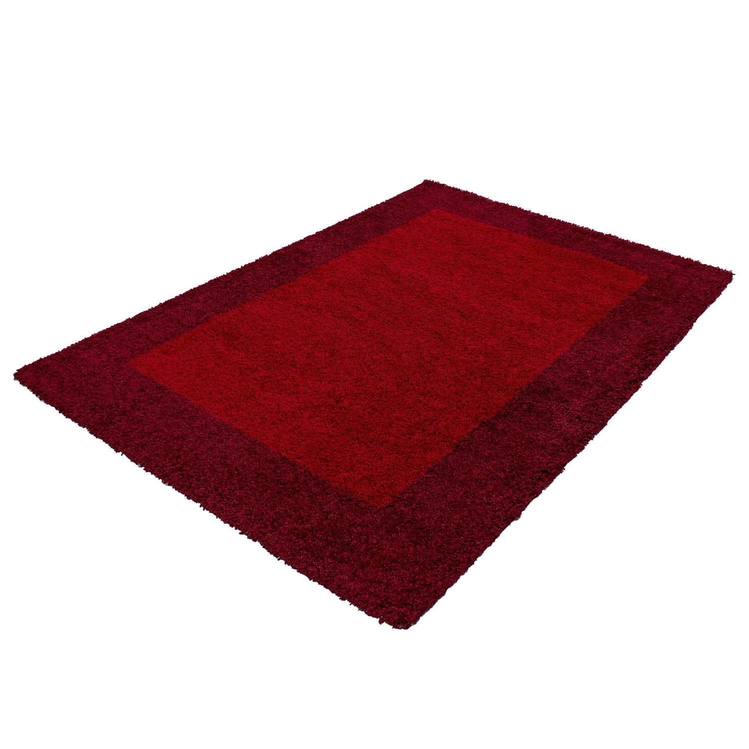 Tapis Shaggy à Bordures - Rouge – STUDIO DECO