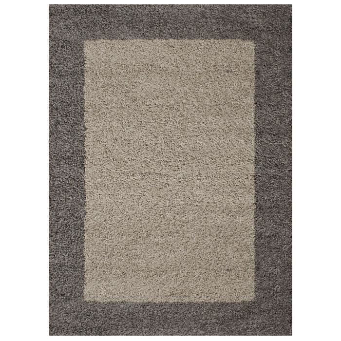 Tapis Shaggy à Bordures - Beige – STUDIO DECO