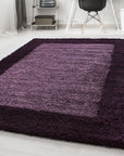 Tapis Shaggy à Bordures - Violet – STUDIO DECO