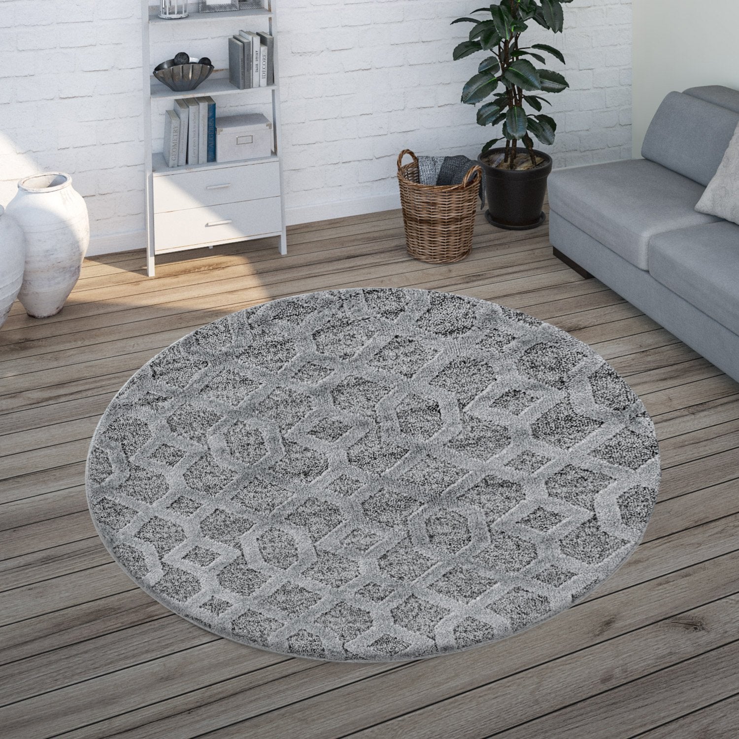 Tapis Berbère Rond à relief YASI – STUDIO DECO