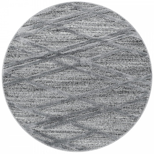 Tapis ASIMA Berbère Rond à relief - Gris