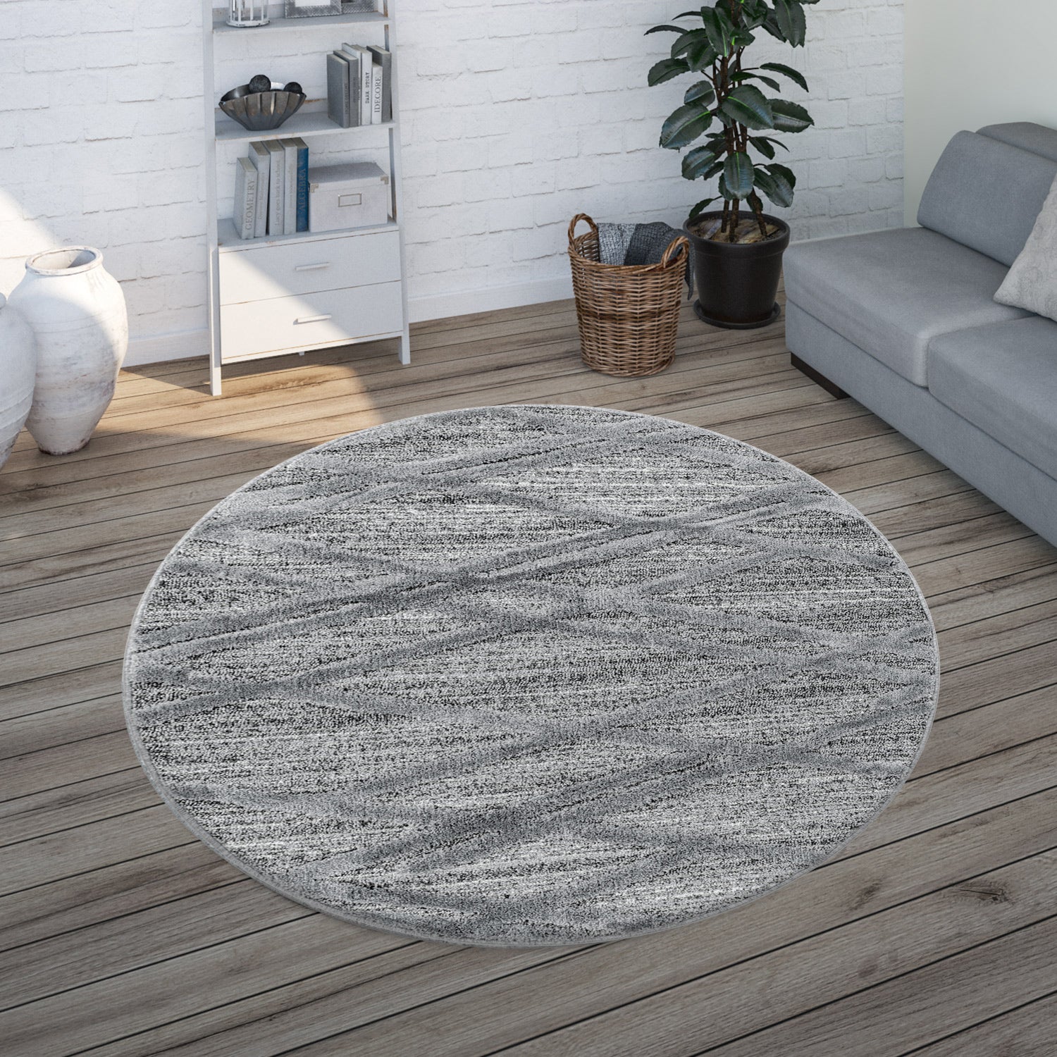 Tapis Berbère Rond à relief ASIMA – STUDIO DECO